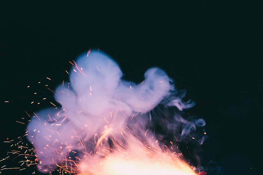 llar de foc, fum, foc, flama, calor, foguera, cremant